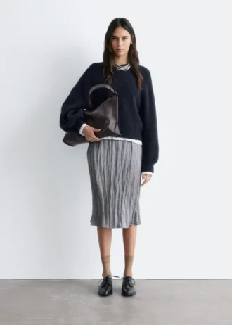 Jersey de mezcla de alpaca con mangas abullonadas