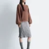 Jersey de mezcla de alpaca con mangas abullonadas