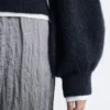 Jersey de mezcla de alpaca con mangas abullonadas