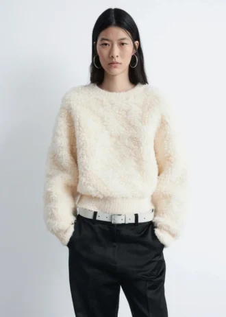 Jersey de punto con pelo