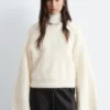 Jersey de punto trenzado con mezcla de mohair