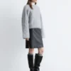Jersey de punto trenzado con mezcla de mohair