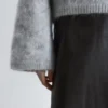 Jersey de punto trenzado con mezcla de mohair