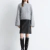 Jersey de punto trenzado con mezcla de mohair