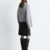 Jersey de punto trenzado con mezcla de mohair