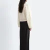 Jersey de punto trenzado con mezcla de mohair