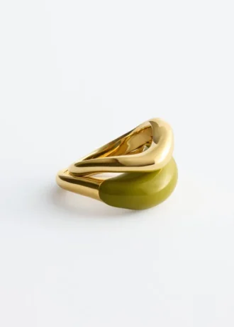 Juego de 2 anillos esculturales
