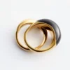 Juego de 2 anillos esculturales