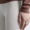 Leggings de punto calado