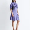 Minivestido con lazo en el cuello