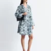 Minivestido cruzado con estampado floral