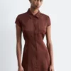 Minivestido de camisa de jacquard