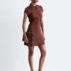 Minivestido de camisa de jacquard