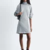 Minivestido de jersey con cuello alto