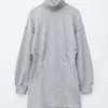 Minivestido de jersey con cuello alto