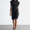 Minivestido de jersey drapeado