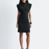 Minivestido de jersey drapeado
