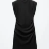 Minivestido de jersey drapeado