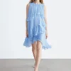 Minivestido sin mangas con volantes