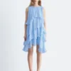 Minivestido sin mangas con volantes