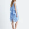 Minivestido sin mangas con volantes