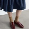 Mocasines de piel con puntera cuadrada