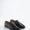 Mocasines de piel con puntera cuadrada