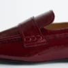 Mocasines de piel con puntera cuadrada