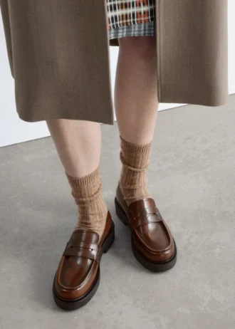 Mocasines de piel gruesa