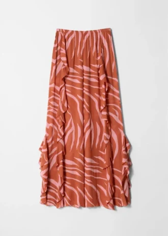 Pantalones anchos con volantes