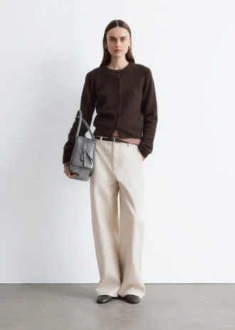 Pantalones anchos de algodón de corte holgado