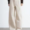 Pantalones anchos de algodón de corte holgado