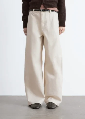 Pantalones anchos de algodón de corte holgado