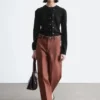 Pantalones anchos de algodón de corte holgado
