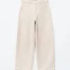 Pantalones anchos de algodón de corte holgado