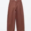 Pantalones anchos de algodón de corte holgado