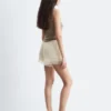 Pantalones cortos de jacquard con paneles de encaje
