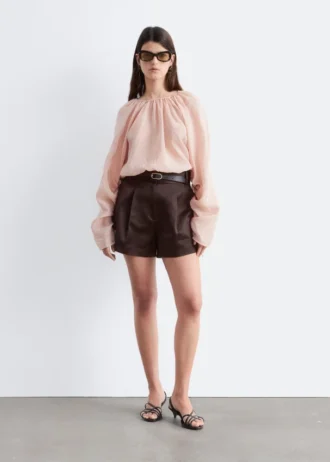 Pantalones cortos de satén de corte A