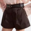 Pantalones cortos de satén de corte A