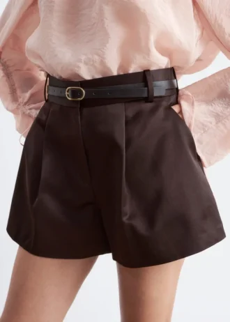 Pantalones cortos de satén de corte A