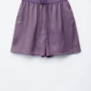 Pantalones cortos de seda con cordón