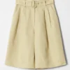Pantalones cortos plisados
