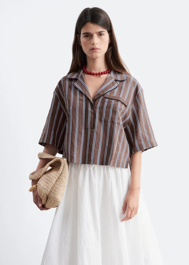 Camisa de vacaciones a rayas