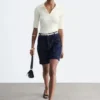 Pantalones cortos vaqueros de cintura alta