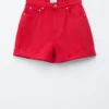 Pantalones cortos vaqueros de cintura alta
