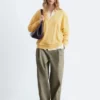Pantalones de algodón con pliegues