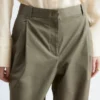 Pantalones de algodón con pliegues