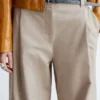 Pantalones de algodón con pliegues