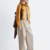 Pantalones de algodón con pliegues