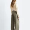 Pantalones de algodón con pliegues